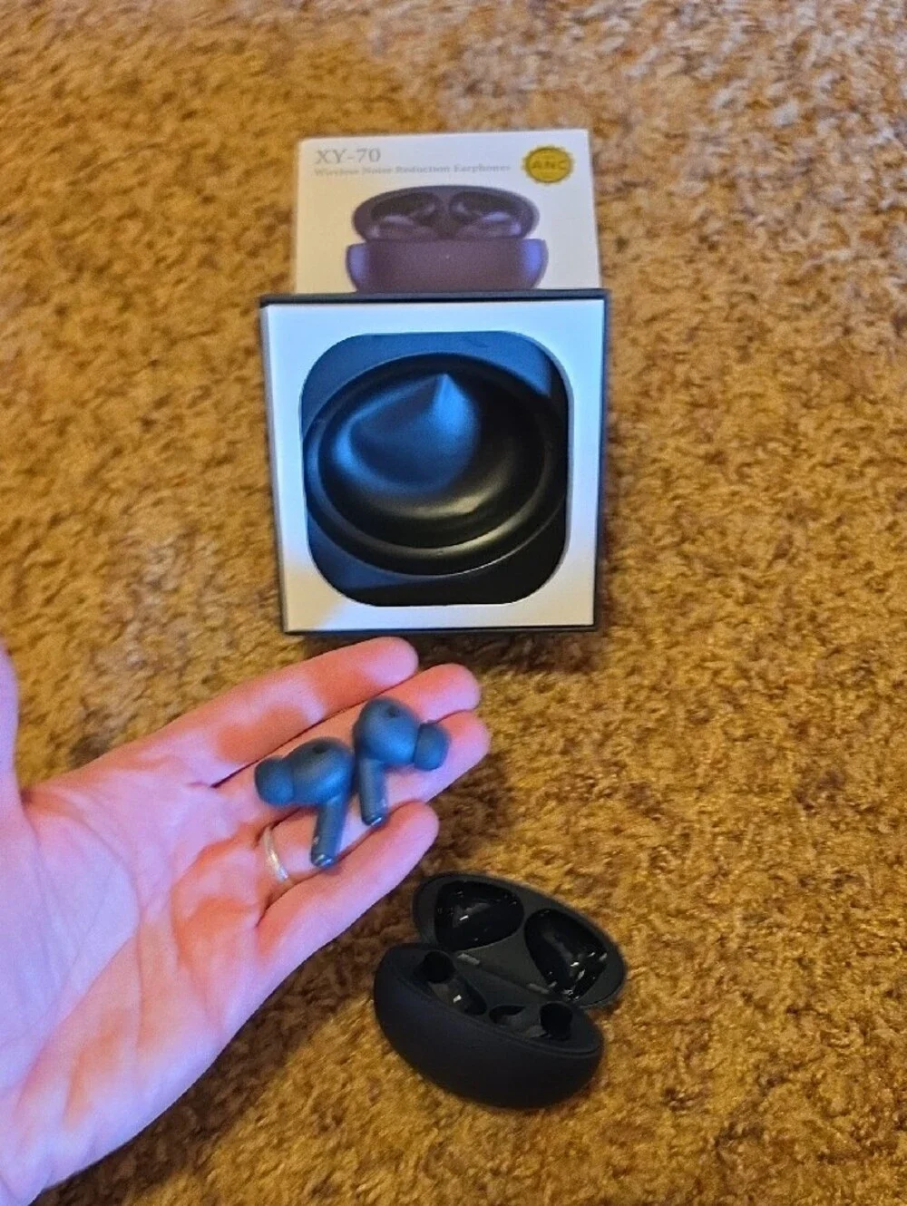 Blue Wireless Bluetooth TWS Earbuds with Charging Case